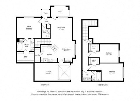 C2 Floor Plan at Woodway Village, Texas, 78744